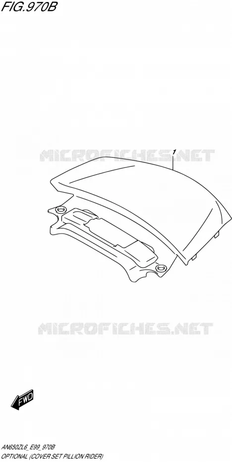 OPTIES (COVER SET PILLION RIDER) Suzuki SCOOTER 650 BURGMAN 2016  AN650Z L6 (E99)