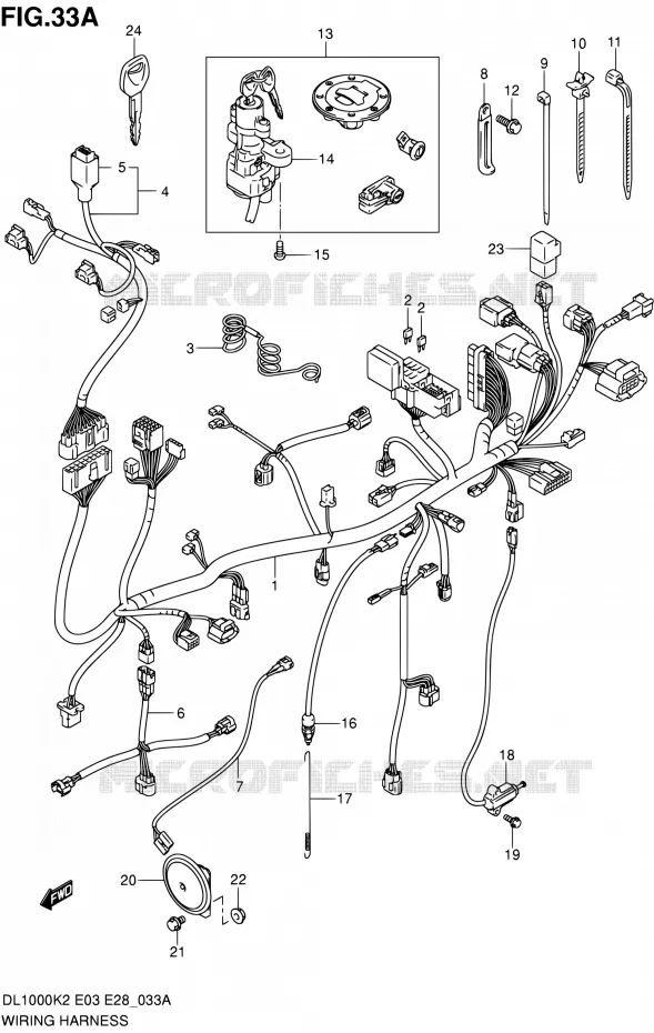 BEDRADING (MODELE K4/K5/K6) Suzuki MOTO 1000 V-STROM 2006  DL1000 K6 (E03,E28,E33)