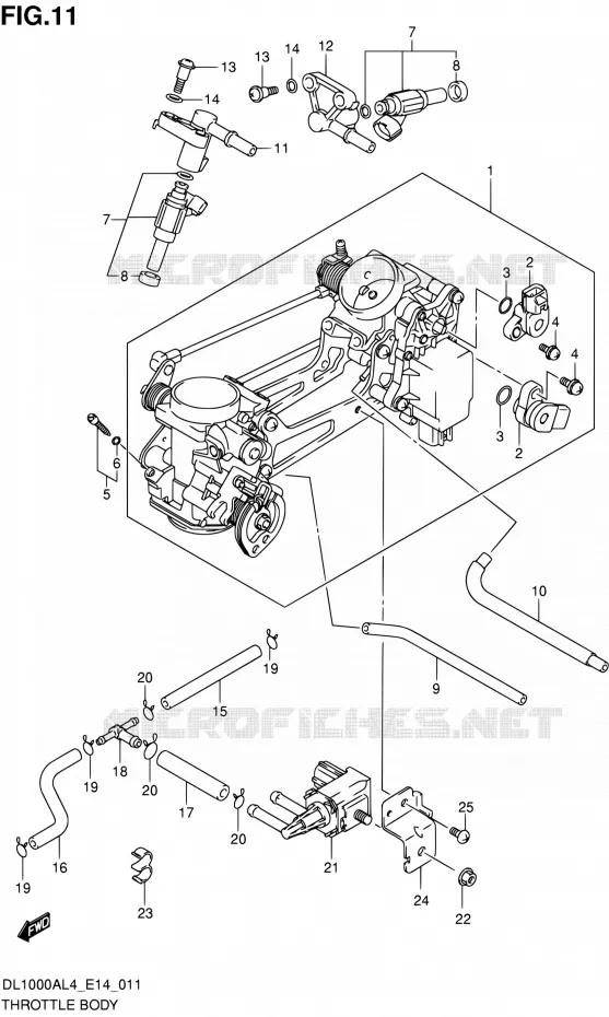 GASKLEPHUIS Suzuki MOTO 1000 V-STROM 2014  DL1000A L4 (E14)