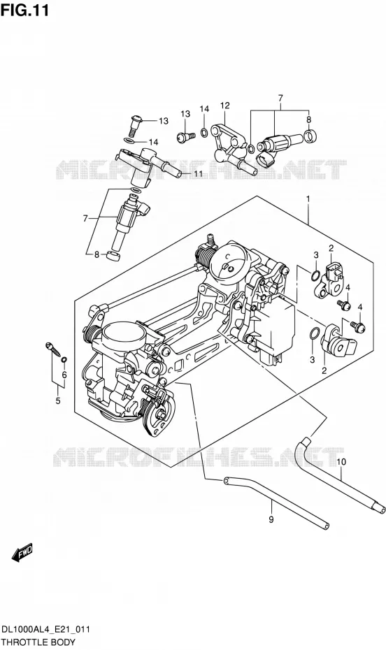 GASKLEPHUIS Suzuki MOTO 1000 V-STROM 2014  DL1000A L4 (E21)
