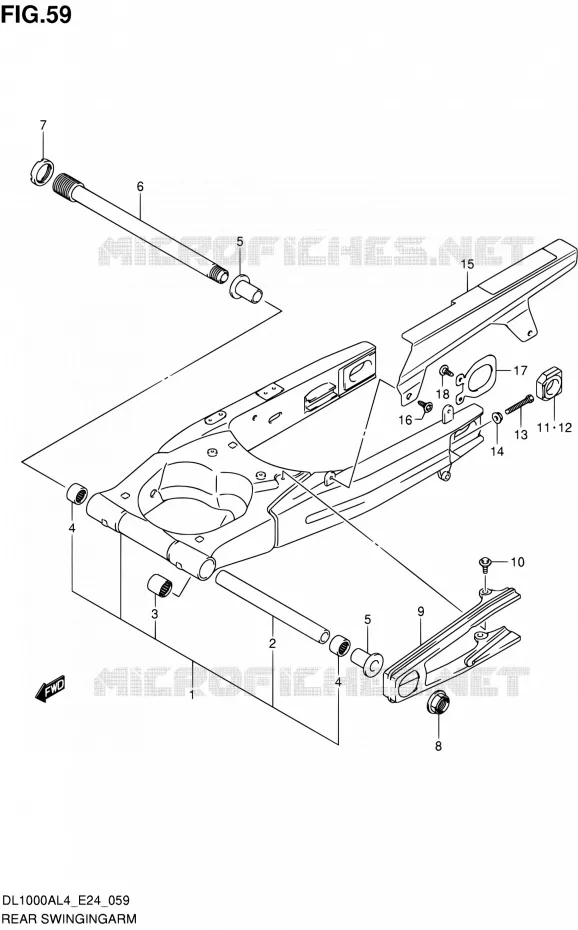 SWINGARM Suzuki MOTO 1000 V-STROM 2014  DL1000A L4 (E24)