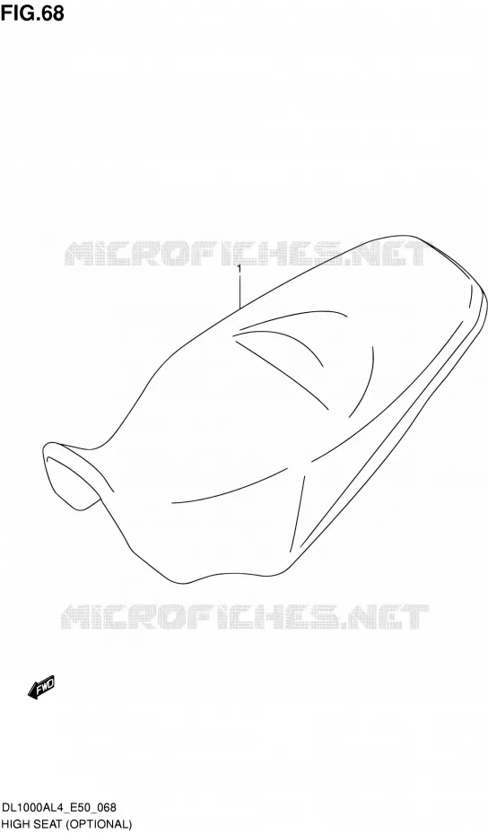 HIGH SEAT (OPTIONAL) Suzuki MOTO 1000 V-STROM 2014  DL1000A L4 (E50)