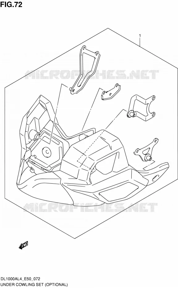 ONDER COWLING SET (OPTIONAL) Suzuki MOTO 1000 V-STROM 2014  DL1000A L4 (E50)