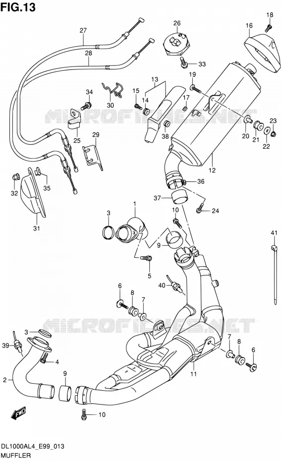 GELUIDDEMPER Suzuki MOTO 1000 V-STROM 2014  DL1000A L4 (E99)
