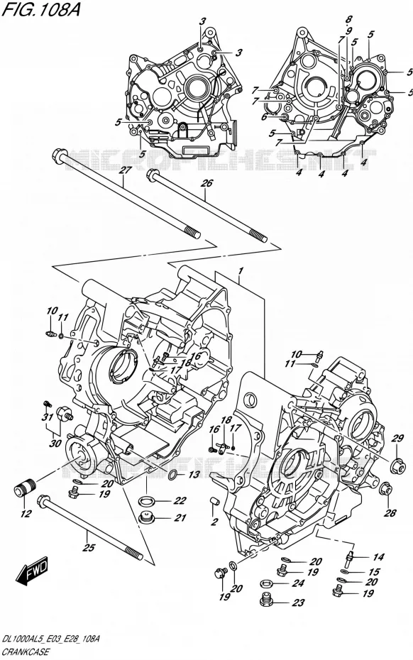 CASING Suzuki MOTO 1000 V-STROM 2015  DL1000A L5 (E03,E28,E33)