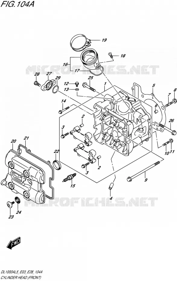 CILINDERKOP (AVT) Suzuki MOTO 1000 V-STROM 2015  DL1000A L5 (E03,E28,E33)