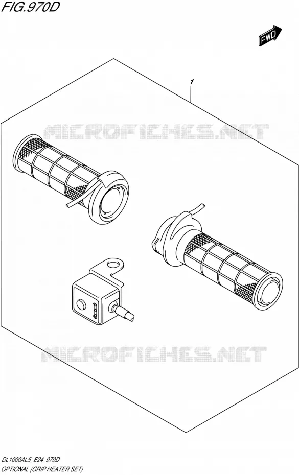 OPTIES (GRIP HEATER SET) Suzuki MOTO 1000 V-STROM 2015  DL1000A L5 (E24)