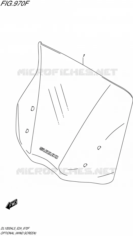 OPTIES (WIND SCREEN) Suzuki MOTO 1000 V-STROM 2015  DL1000A L5 (E24)