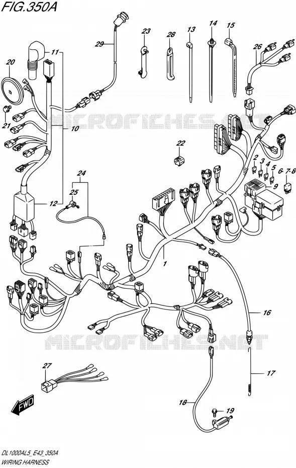 BEDRADING Suzuki MOTO 1000 V-STROM 2015  DL1000A L5 (E43)