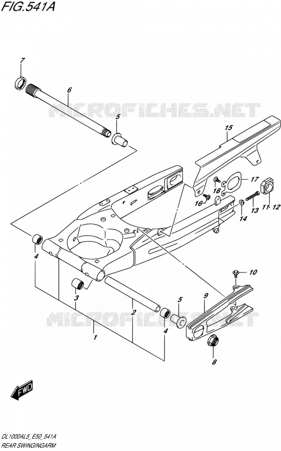 SWINGARM Suzuki MOTO 1000 V-STROM 2015  DL1000A L5 (E50)