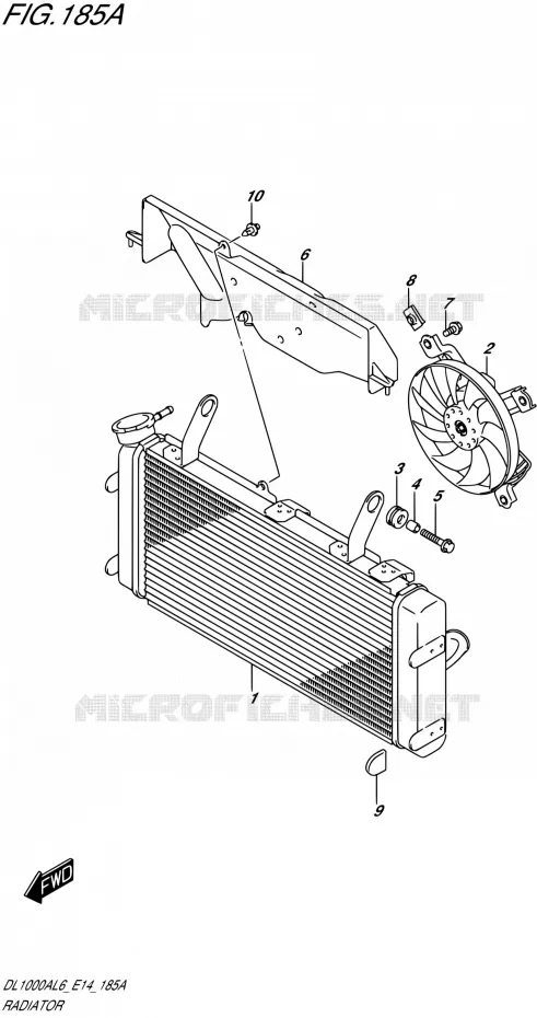 RADIATOR Suzuki MOTO 1000 V-STROM 2016  DL1000A L6 (E14)