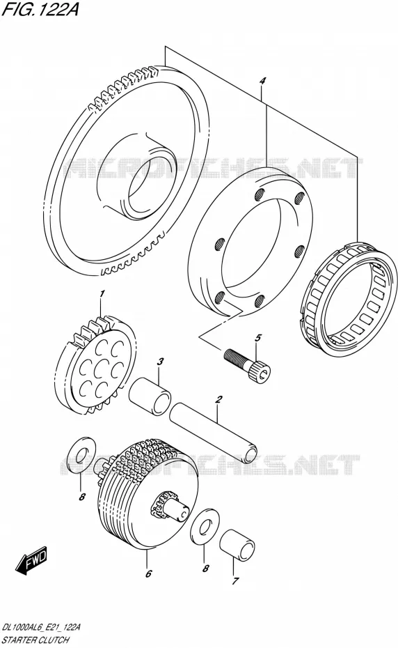 STARTMOTOR CLUTCH Suzuki MOTO 1000 V-STROM 2016  DL1000A L6 (E21)