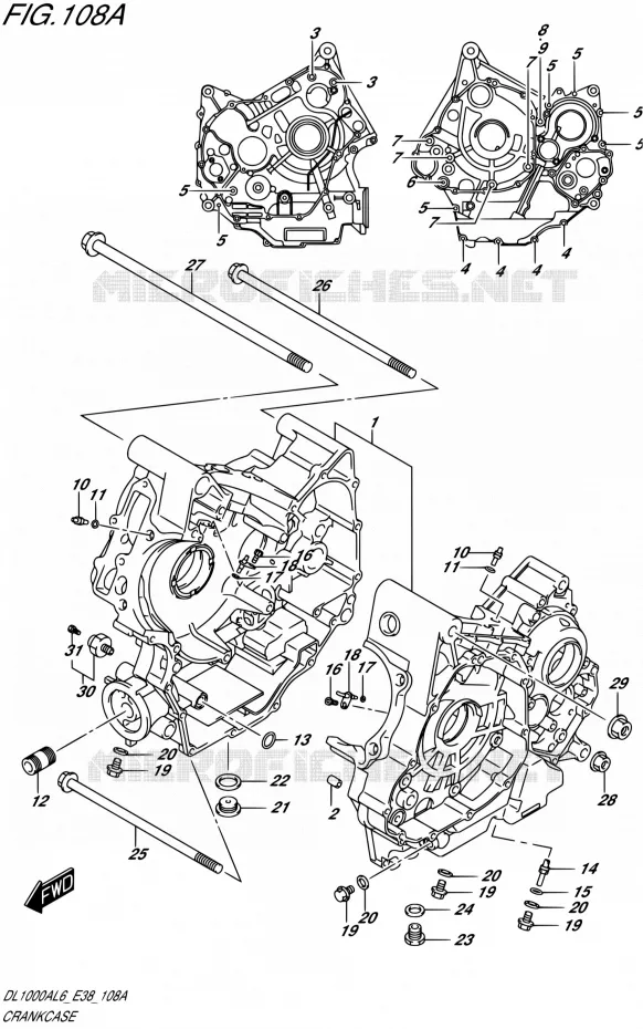 CASING Suzuki MOTO 1000 V-STROM 2016  DL1000A L6 (E38)