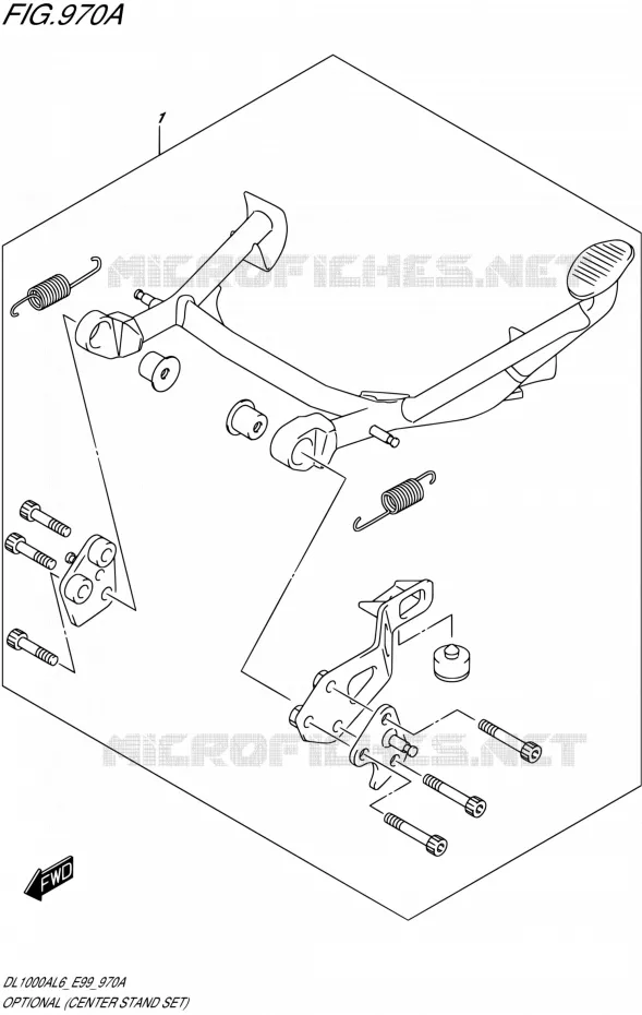 OPTIES (CENTER STAND SET) Suzuki MOTO 1000 V-STROM 2016  DL1000A L6 (E99)