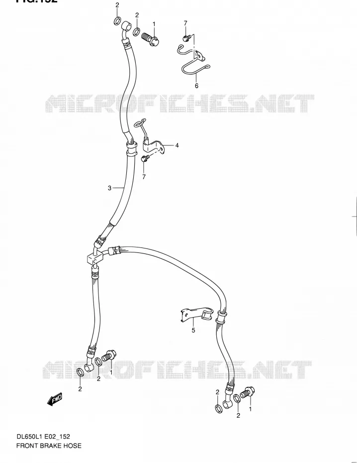 FRONT REMSLANG (DL650L1 E24) Suzuki MOTO 650 V-STROM 2011  DL650A L1 (E02,E19,E24)