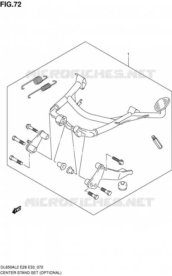 CENTER STAND SET (OPTIONAL) Suzuki MOTO 650 V-STROM 2012  DL650A L2 (E03,E28,E33)