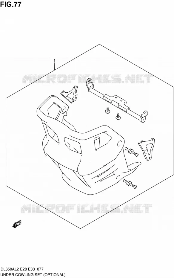 ONDER COWLING SET (OPTIONAL) Suzuki MOTO 650 V-STROM 2012  DL650A L2 (E03,E28,E33)