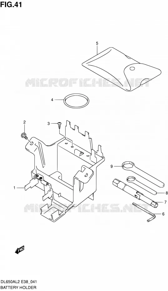 ACCU BOX - TOOLS Suzuki MOTO 650 V-STROM 2012  DL650A L2 (E38)