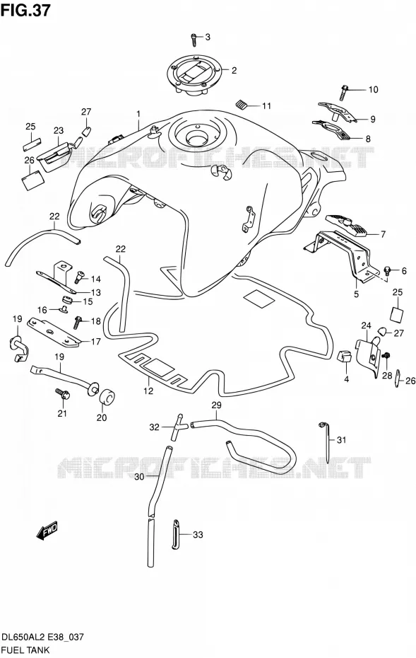 BENZINETANK Suzuki MOTO 650 V-STROM 2012  DL650A L2 (E38)