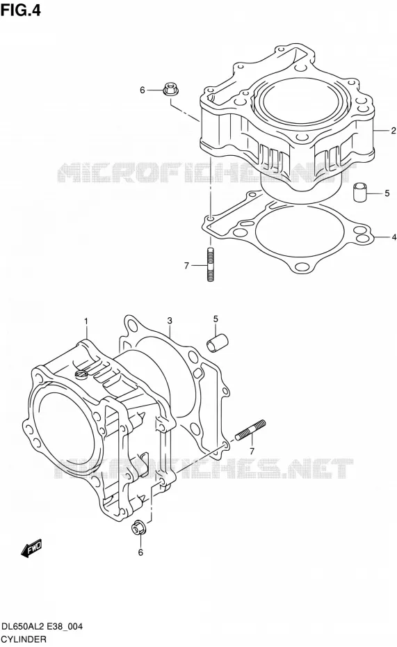 CILINDER Suzuki MOTO 650 V-STROM 2012  DL650A L2 (E38)
