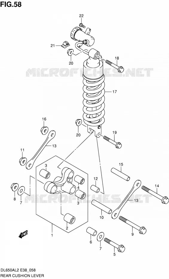 SCHOKBREKER AANEENSCHAKELING Suzuki MOTO 650 V-STROM 2012  DL650A L2 (E38)