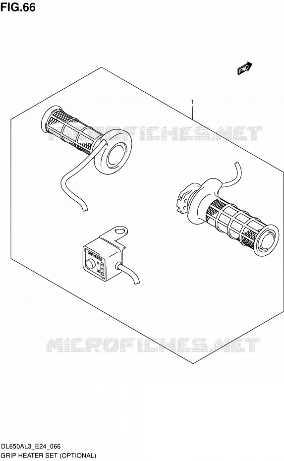 GRIP HEATER SET (OPTIONAL) Suzuki MOTO 650 V-STROM 2013  DL650A L3 (E24)