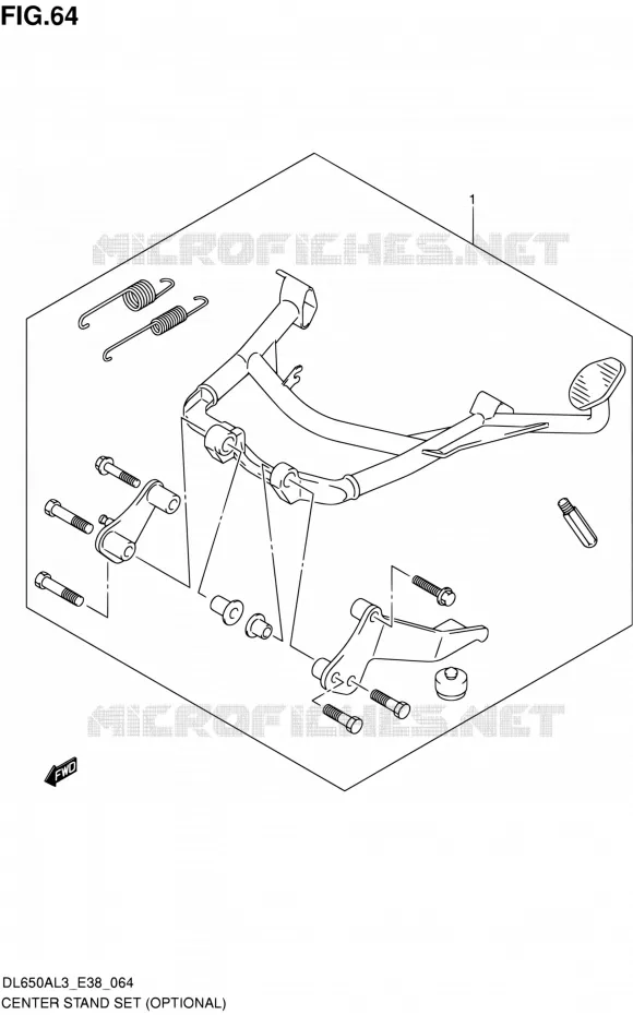 CENTER STAND SET (OPTIONAL) Suzuki MOTO 650 V-STROM 2013  DL650A L3 (E38)