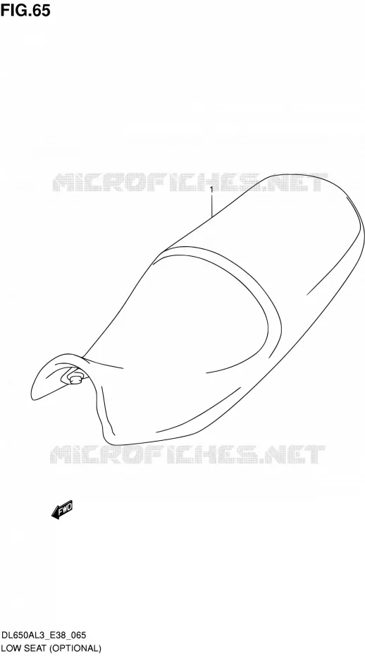 LAGE SEAT (OPTIONAL) Suzuki MOTO 650 V-STROM 2013  DL650A L3 (E38)