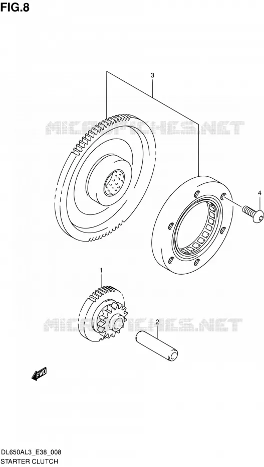 STARTMOTOR CLUTCH Suzuki MOTO 650 V-STROM 2013  DL650A L3 (E38)