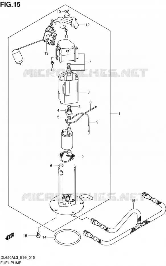 BENZINE POMP Suzuki MOTO 650 V-STROM 2013  DL650A L3 (E99)
