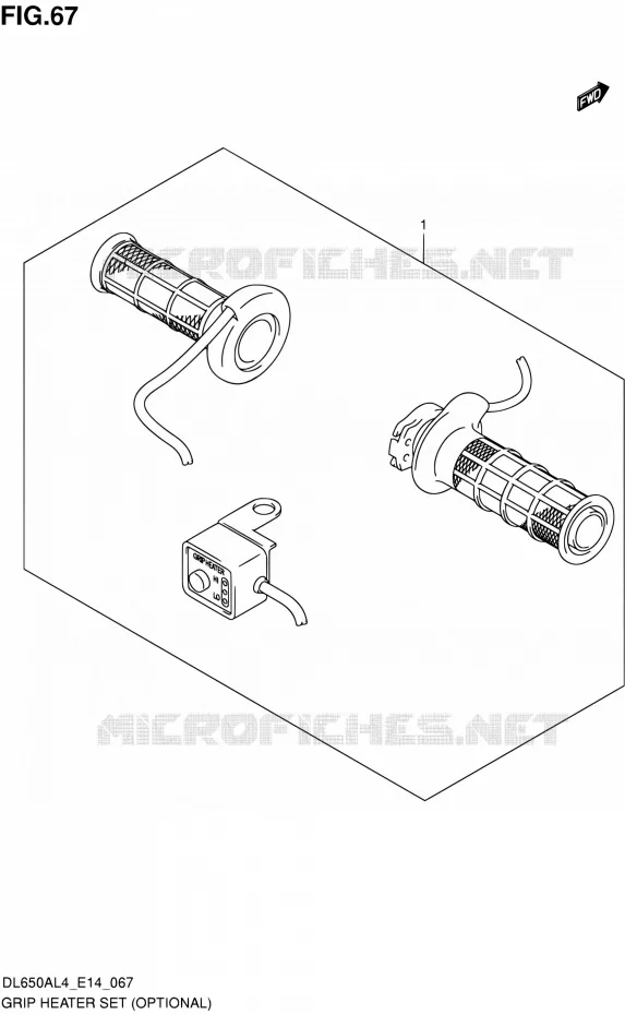 GRIP HEATER SET (OPTIONAL) Suzuki MOTO 650 V-STROM 2014  DL650A L4 (E14)