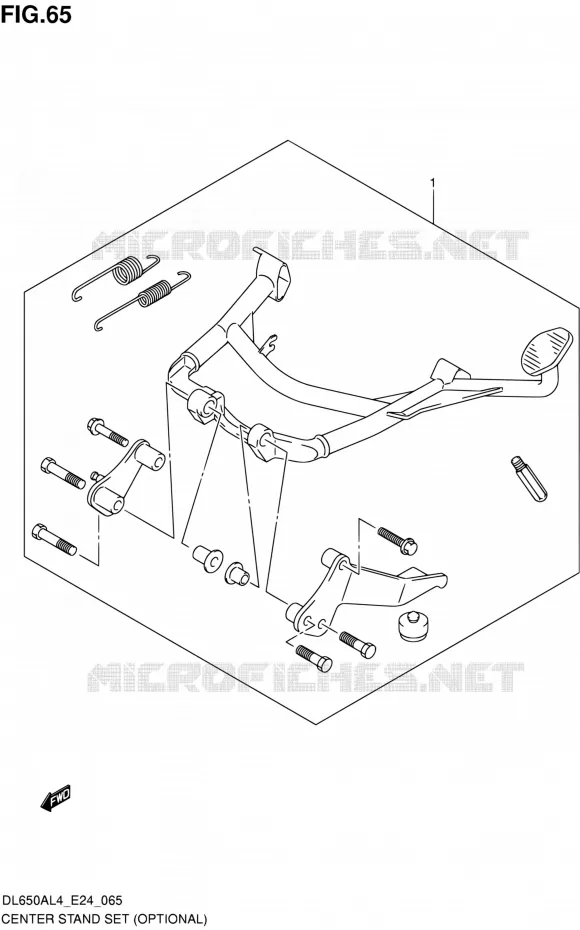 CENTER STAND SET (OPTIONAL) Suzuki MOTO 650 V-STROM 2014  DL650A L4 (E24)