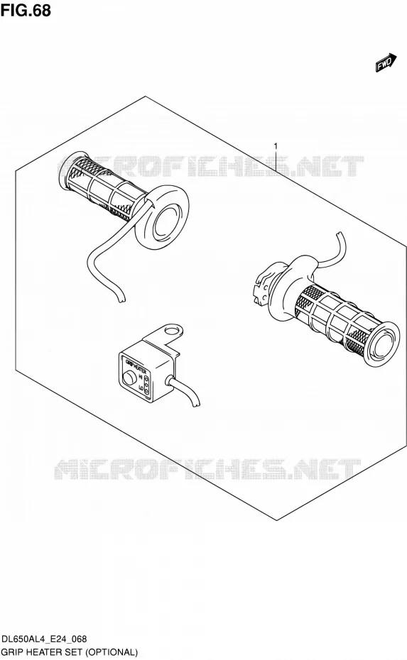 GRIP HEATER SET (OPTIONAL) Suzuki MOTO 650 V-STROM 2014  DL650A L4 (E24)