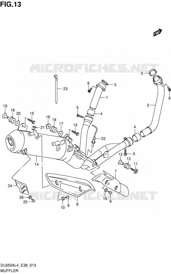 GELUIDDEMPER Suzuki MOTO 650 V-STROM 2014  DL650A L4 (E38)