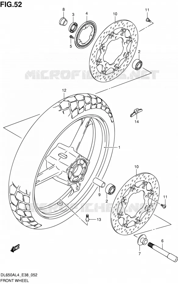 VOORWIEL Suzuki MOTO 650 V-STROM 2014  DL650A L4 (E38)