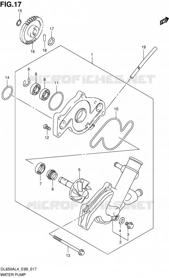 WATERPOMP Suzuki MOTO 650 V-STROM 2015  DL650A L4 (E99)