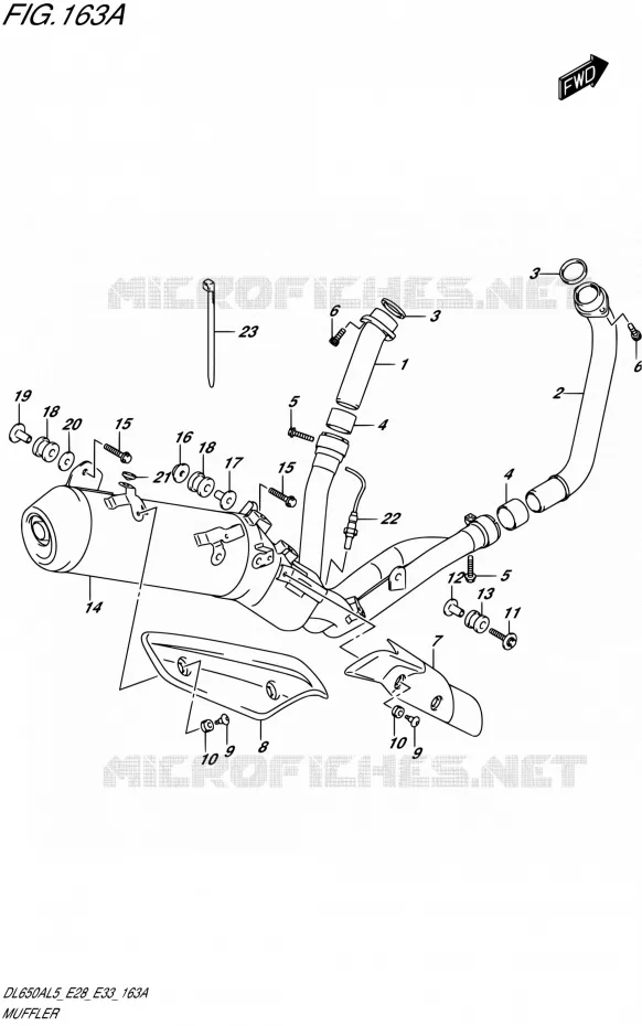 GELUIDDEMPER Suzuki MOTO 650 V-STROM 2015  DL650A L5 (E03,E28,E33)