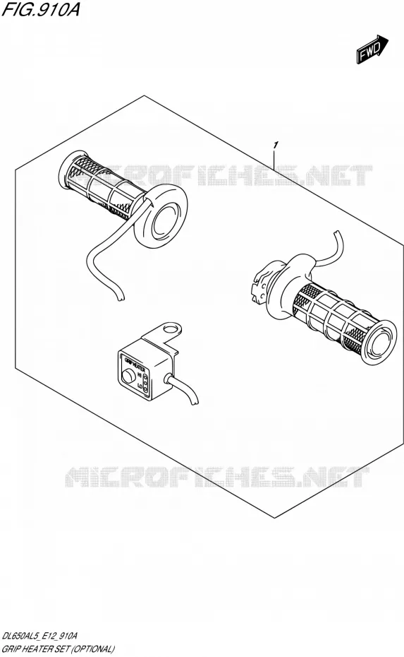 GRIP HEATER SET (OPTIONAL) Suzuki MOTO 650 V-STROM 2015  DL650A L5 (E12)