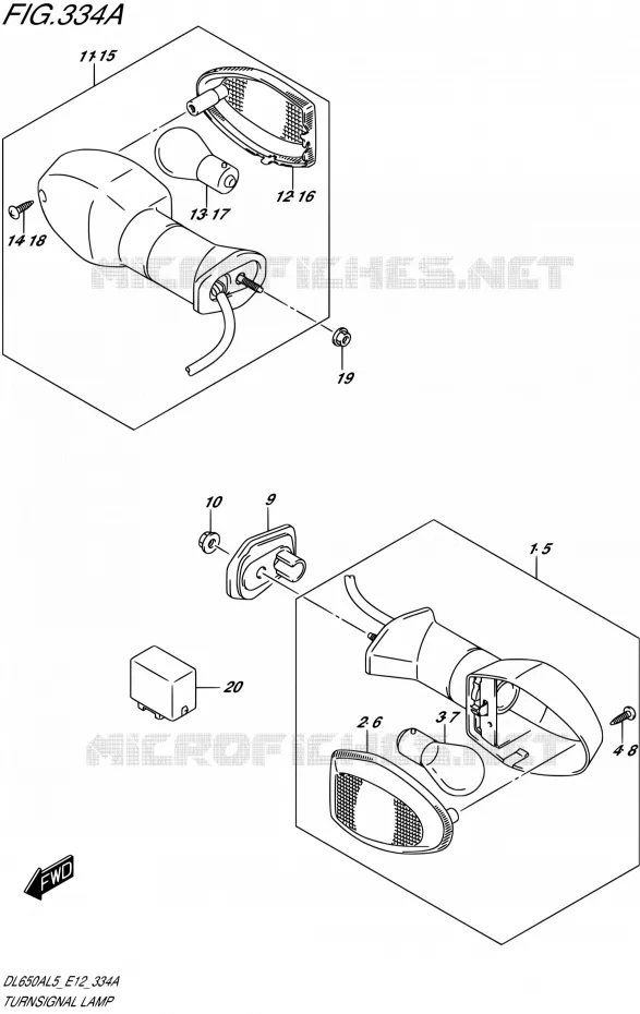 INDICATOREN Suzuki MOTO 650 V-STROM 2015  DL650A L5 (E12)