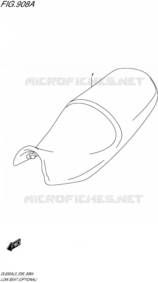 LAGE SEAT (OPTIONAL) Suzuki MOTO 650 V-STROM 2015  DL650A L5 (E99)
