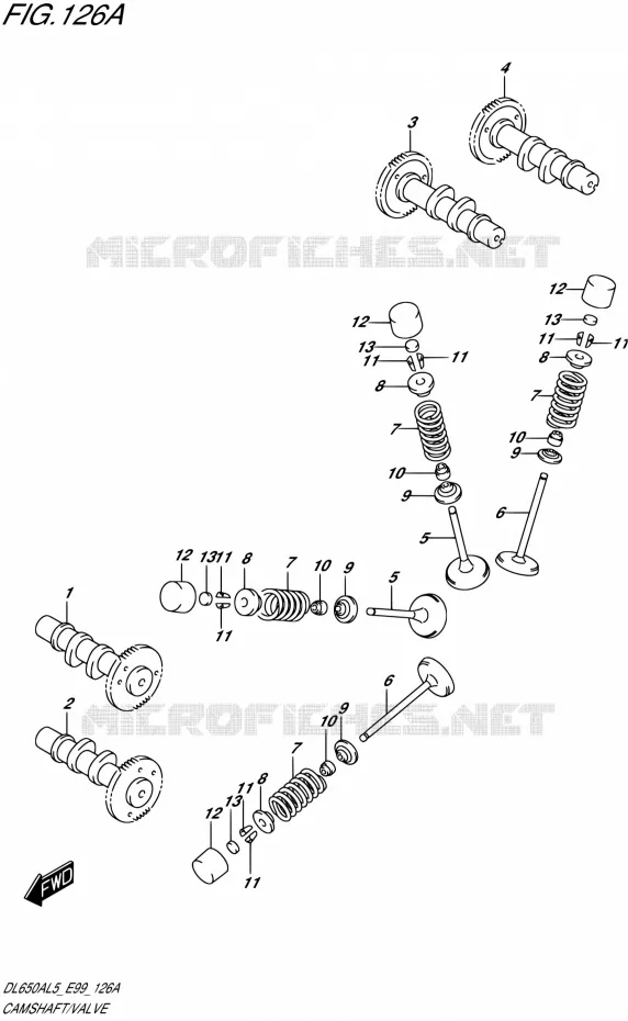 NOKKENAS - VALVES Suzuki MOTO 650 V-STROM 2015  DL650A L5 (E99)