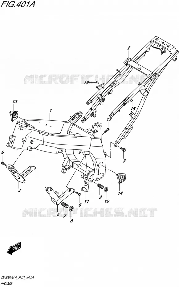 FRAME Suzuki MOTO 650 V-STROM 2016  DL650A L6 (E12)