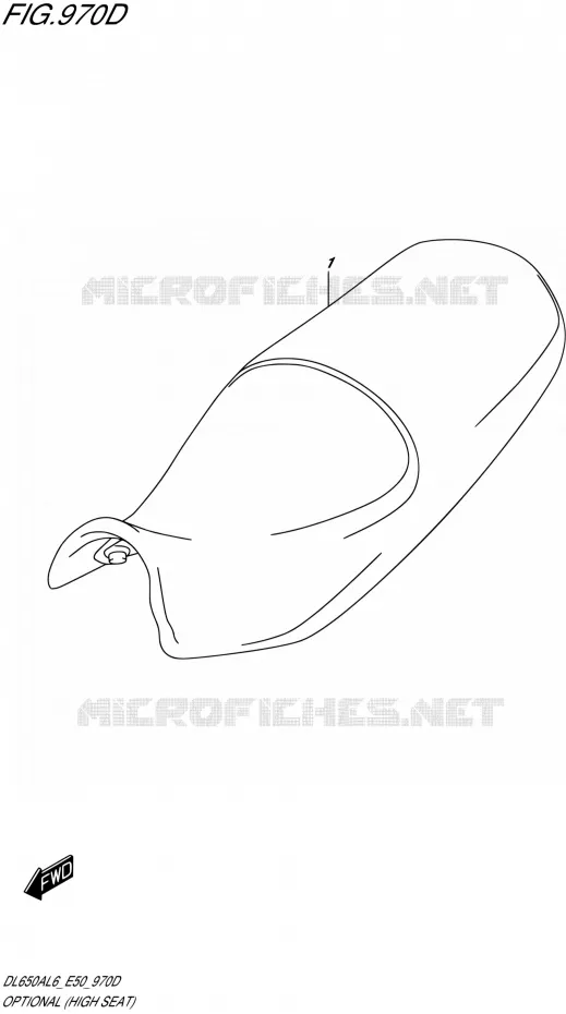 OPTIES (HIGH SEAT) Suzuki MOTO 650 V-STROM 2016  DL650A L6 (E50)