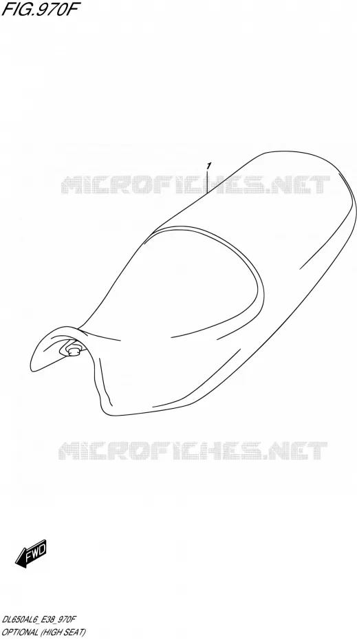 OPTIES (HIGH SEAT)  (DL650XAL6 E38) Suzuki MOTO 650 V-STROM 2016  DL650A L6/DL650XA L6 (E38)
