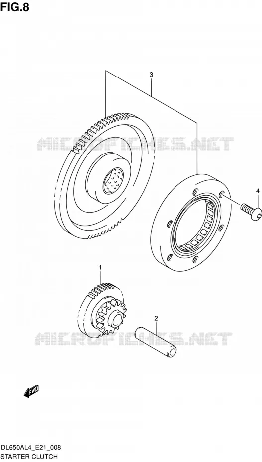 STARTMOTOR CLUTCH Suzuki MOTO 650 V-STROM 2014  DL650AUE L4 (E21)