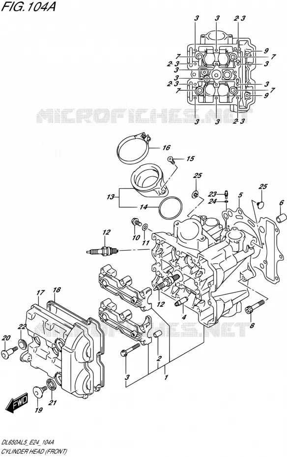 CILINDERKOP (AVT) Suzuki MOTO 650 V-STROM 2015  DL650AUE L5 (E24)