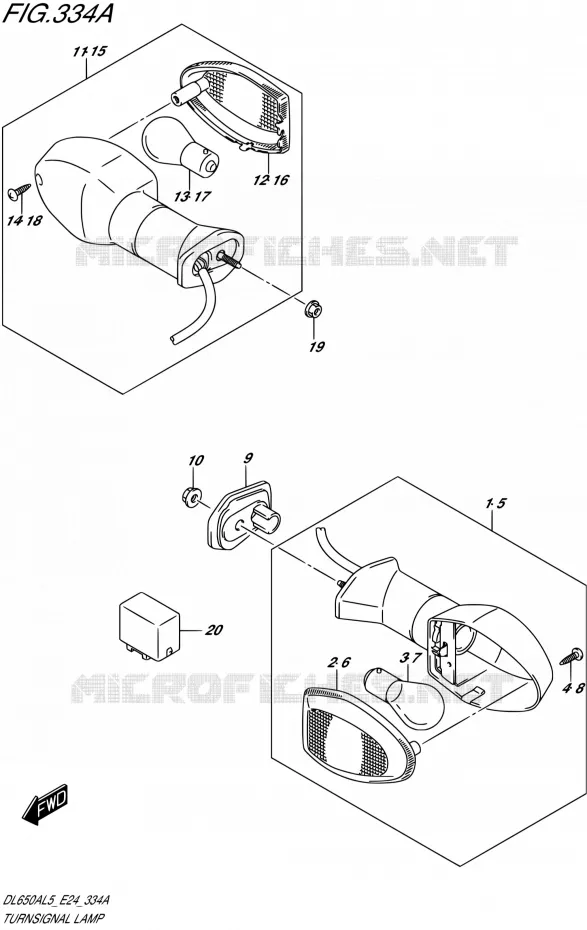 INDICATOREN Suzuki MOTO 650 V-STROM 2015  DL650AUE L5 (E24)