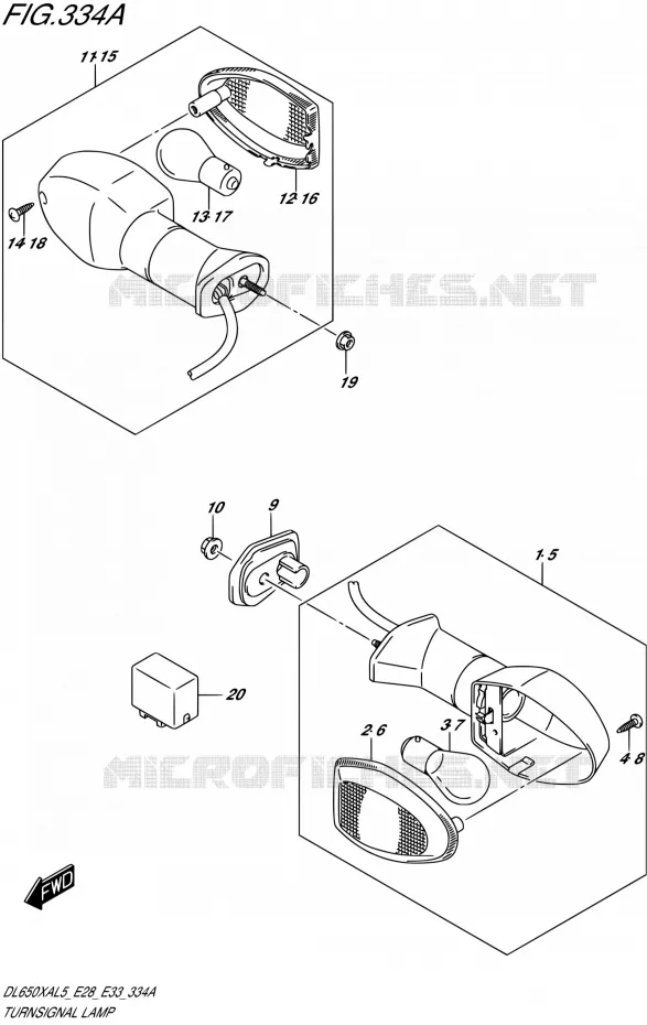 INDICATOREN Suzuki MOTO 650 V-STROM 2015  DL650XA L5 (E03,E28,E33)