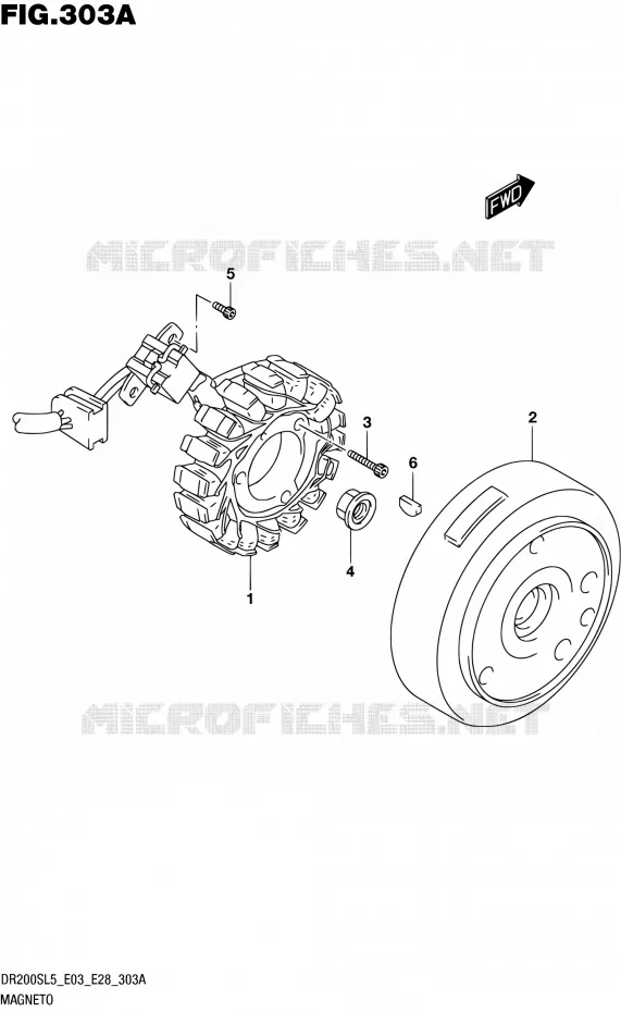 ONTSTEKING Suzuki MOTO 200 DR 2015  DR200S L5 (E03,E28,E33)