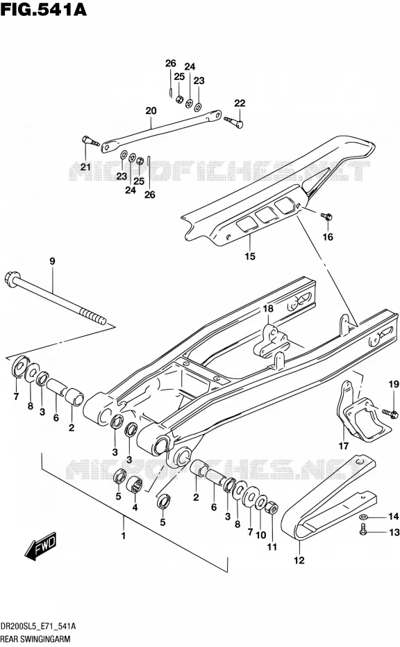 SWINGARM Suzuki MOTO 200 DR 2015  DR200S L5 (E71)